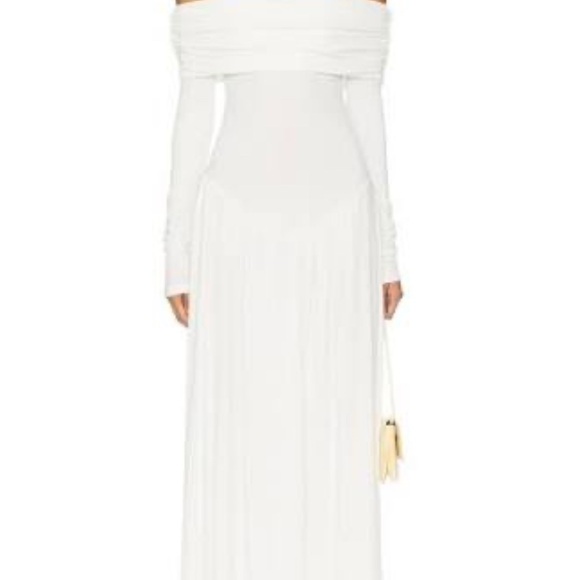 WeWoreWhat Off-Shoulder Long Sleeve White Dress - Picture 1 of 5